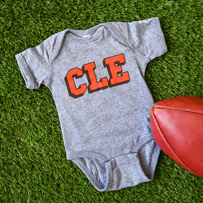 CLE College - Brown/Orange - Newborn & Infant Bodysuit
