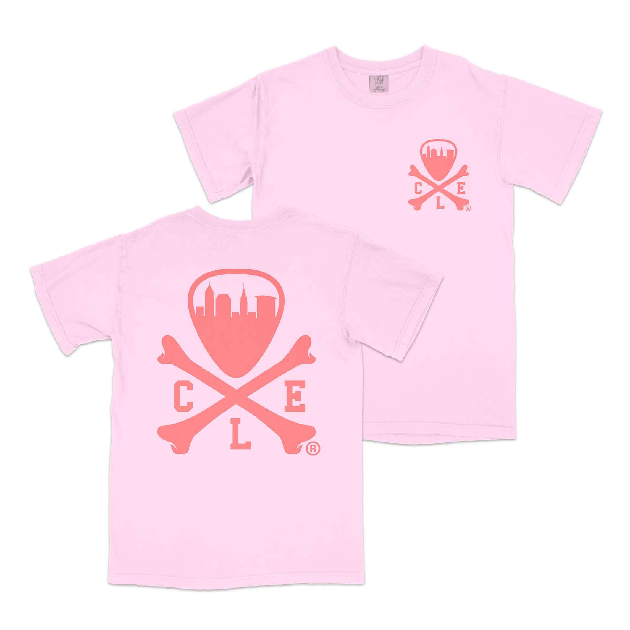ジャケット・アウター Whitesville #44 CLEVELAND PUMPKINS 36 CLE Logo T-Shirt | Blossom Pink Cleveland Shirt | CLE Clothing Co.