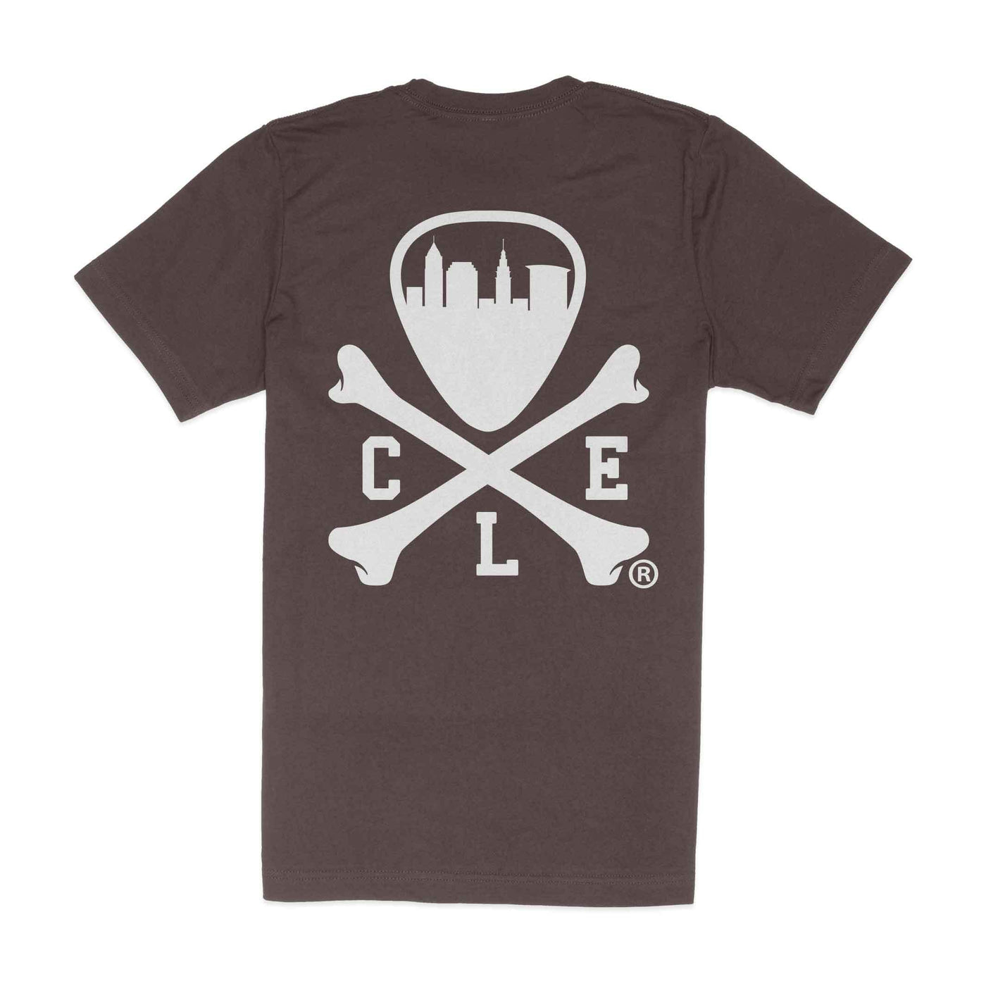 CLE Logo- Unisex Crew T-Shirt - Solid Brown
