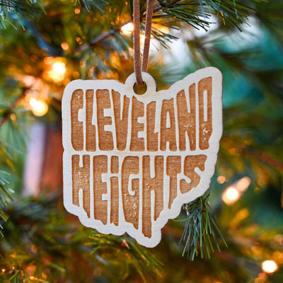 'Cleveland Heights, Ohio' Wood Ornament