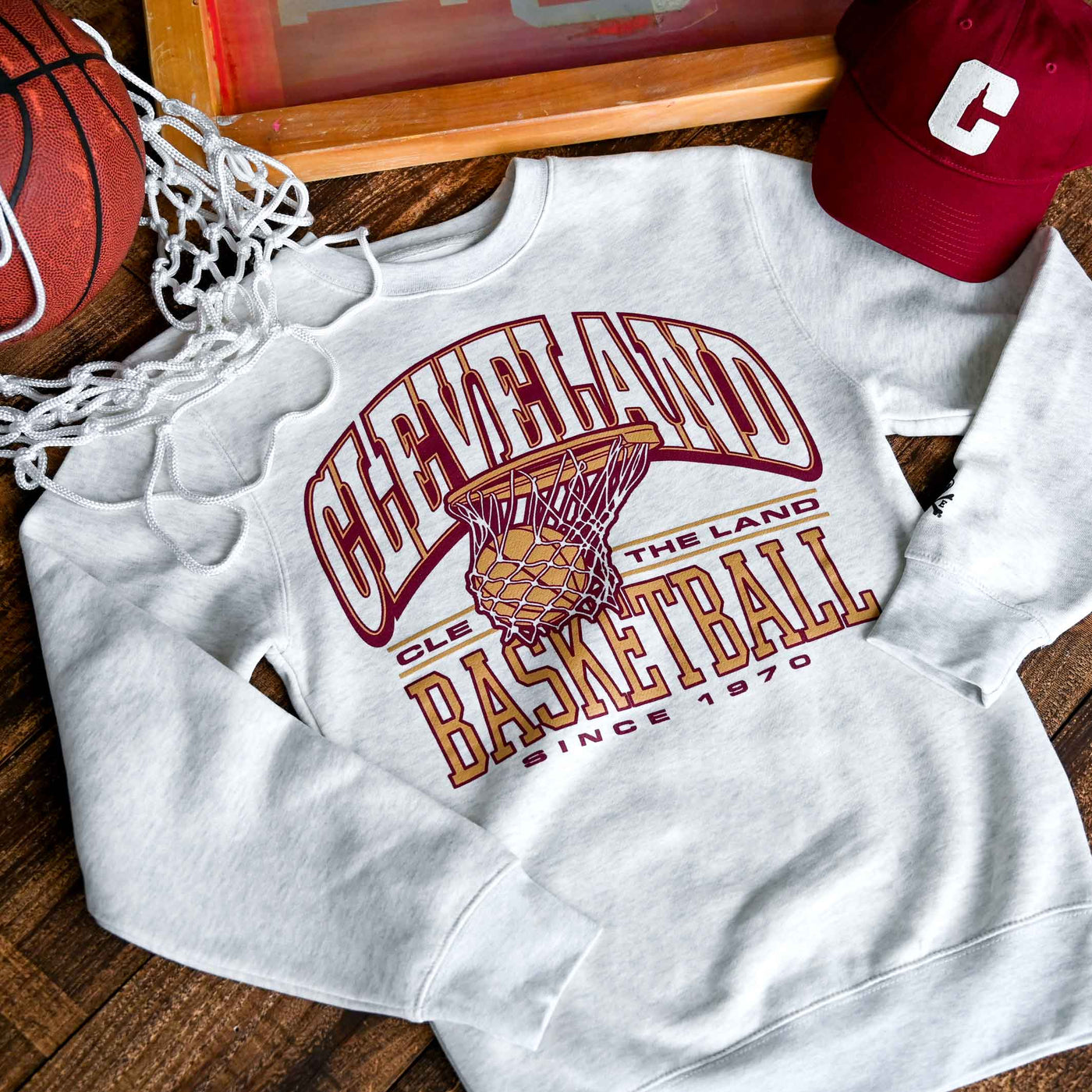 Cleveland Basketball Arch - Unisex Crewneck Sweatshirt