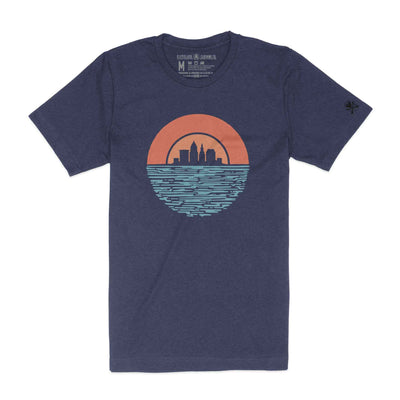 Cleveland Sunset - Navy Unisex Crew T-Shirt