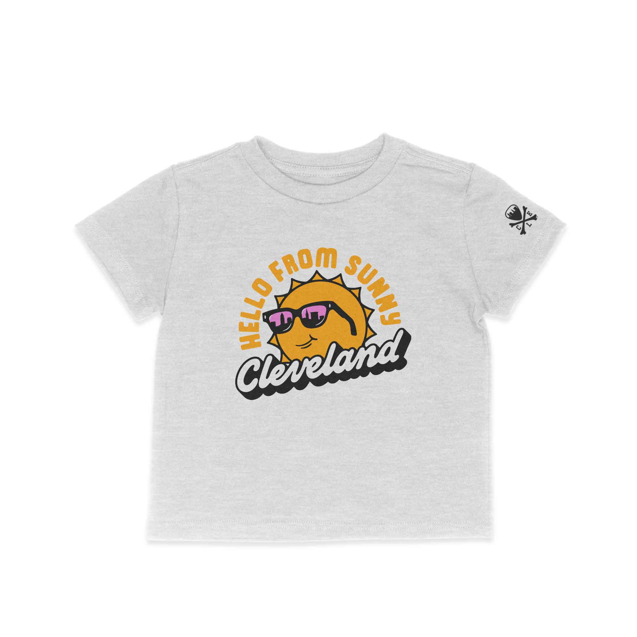 Hello from Sunny Cleveland - Toddler Crew T Shirt, Tee, T-Shirt T-Shirt Ash / 3T