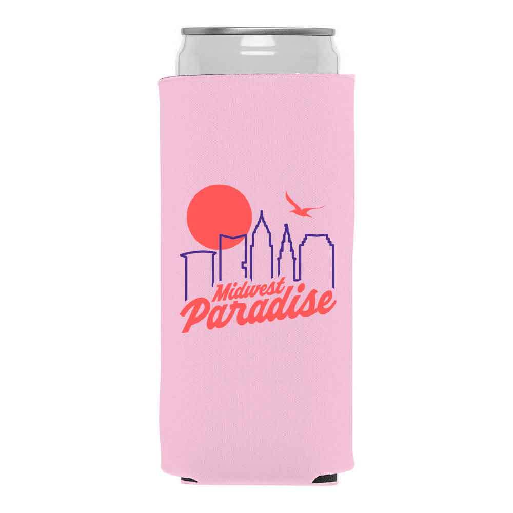 Midwest Paradise Skinny Can Cooler | Slim 12 oz Drink Koozie