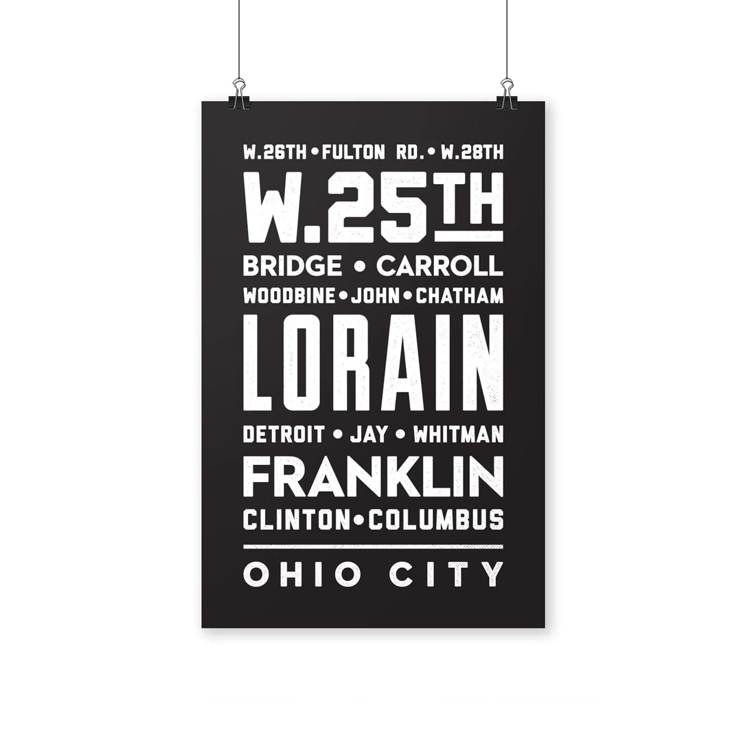 Ohio City Streets Poster