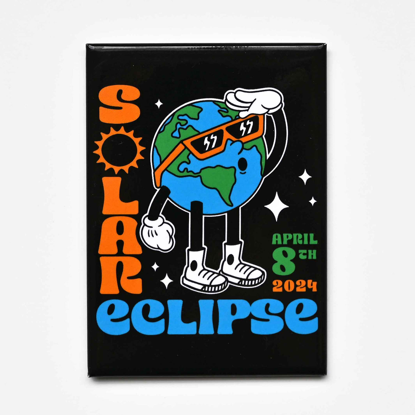Solar Eclipse Globe Fridge Magnet