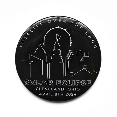 Totality over the Land, Cleveland Skyline Eclipse Fridge Magnet