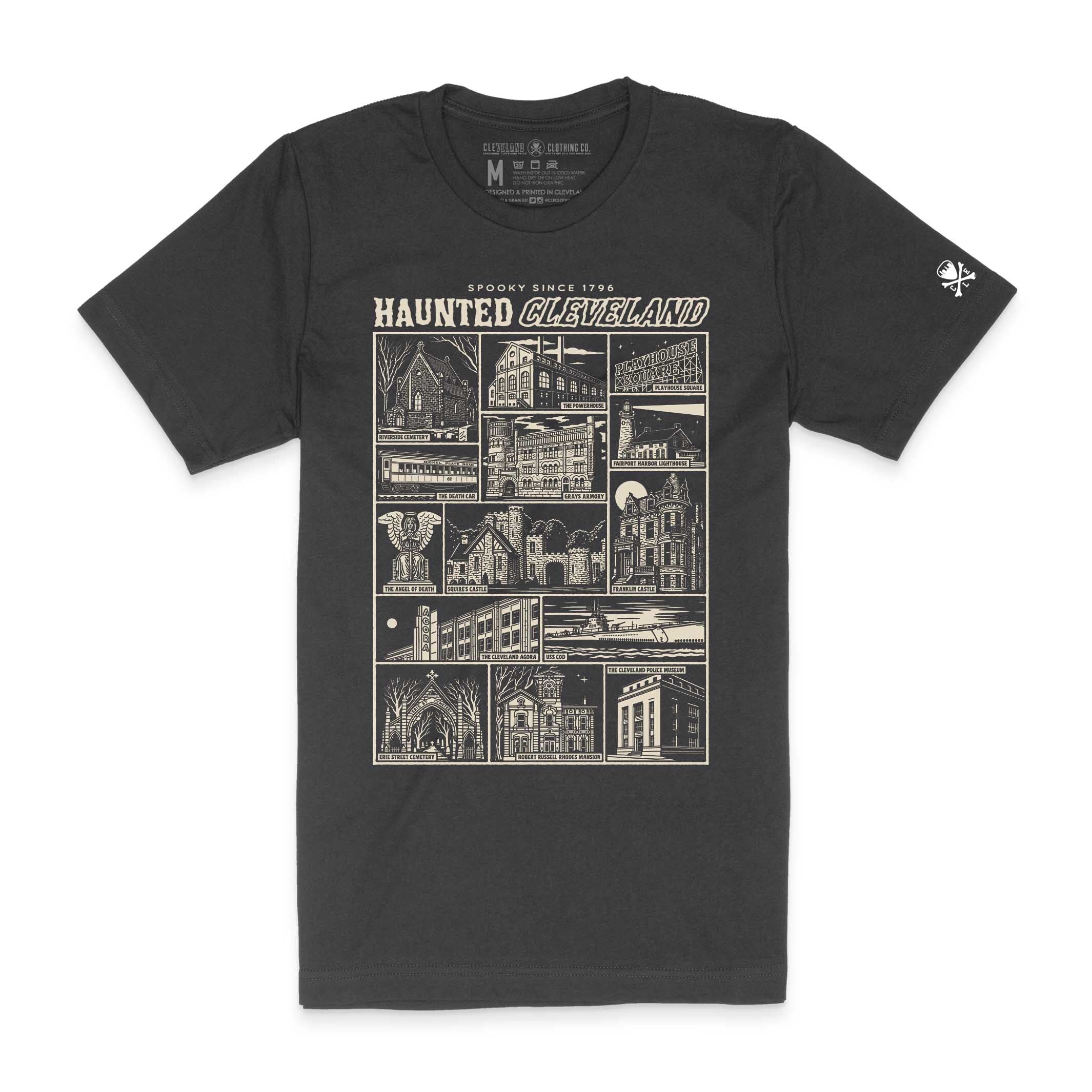 Haunted Cleveland T-Shirt | Cleveland Ghost Stories & Landmarks Tee