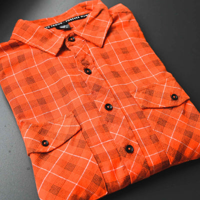 Cleveland Clothing Official Flannel - Brown/Orange