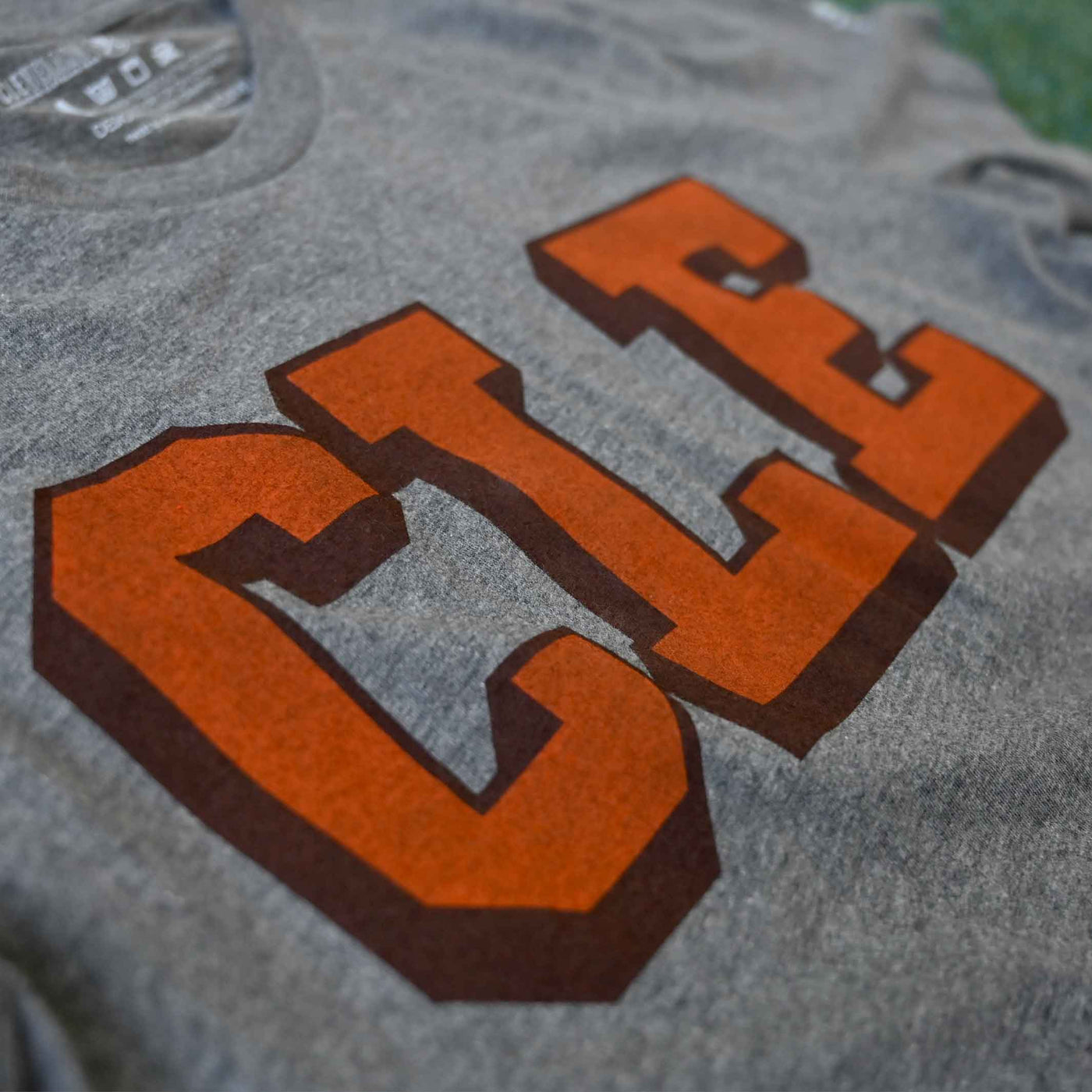 CLE College - Brown/Orange - Womens Relaxed Fit Crew T-Shirt
