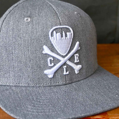 CLE Logo Snapback Hat - Heather Grey