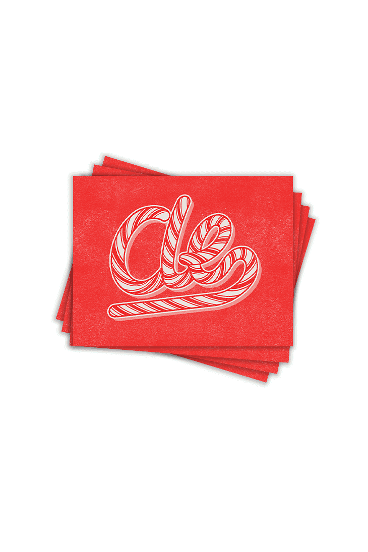 CLE Candy Cane Greeting Card