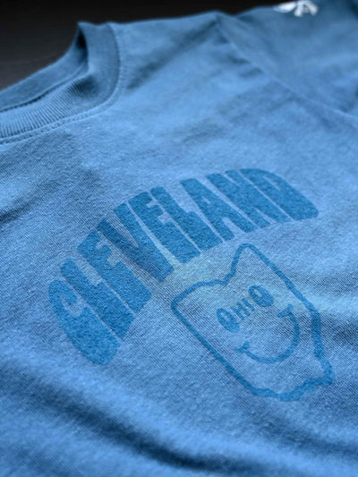 Cleveland Happy Face, Indigo Youth T-Shirt