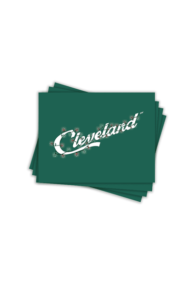 Cleveland Script Lights Greeting Card