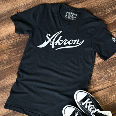 Akron Vintage Script - Unisex Crew T-Shirt