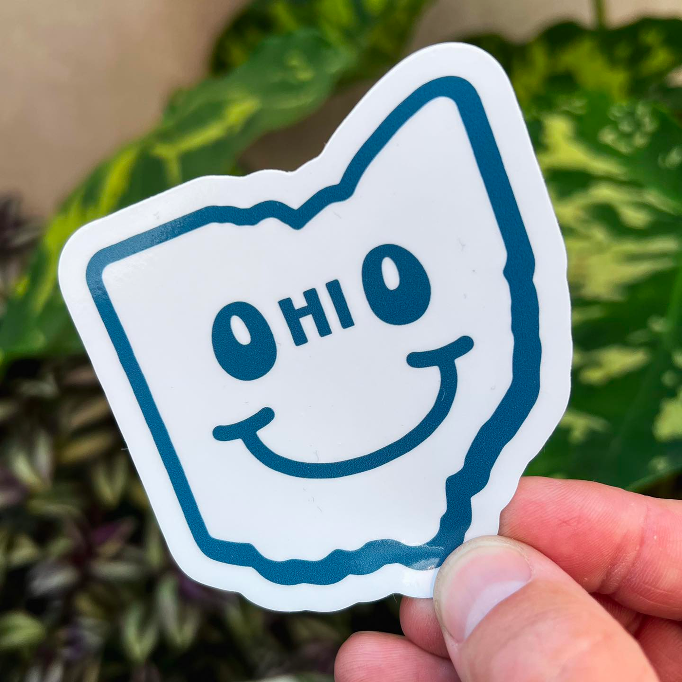 CLE Sticker, Ohio Happy Face