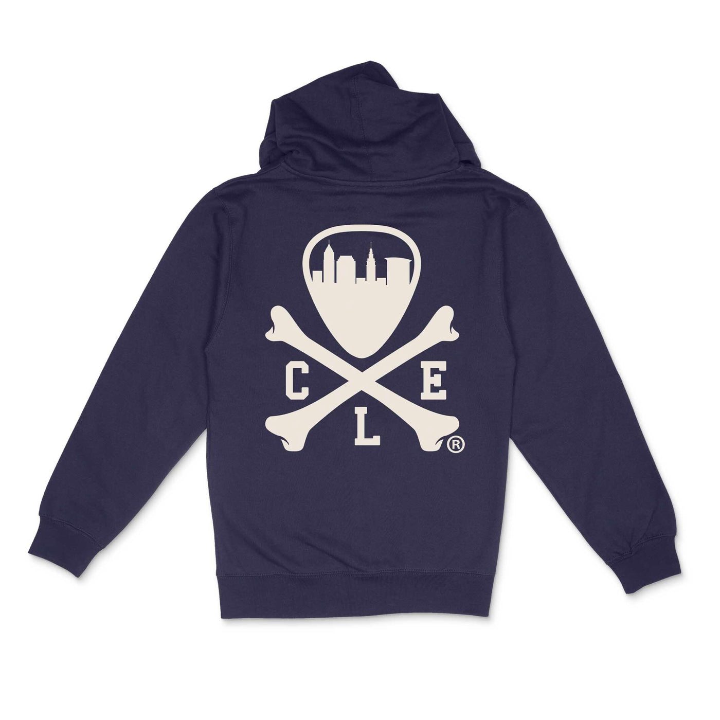 CLE Logo Full-Zip Hoodie - Navy