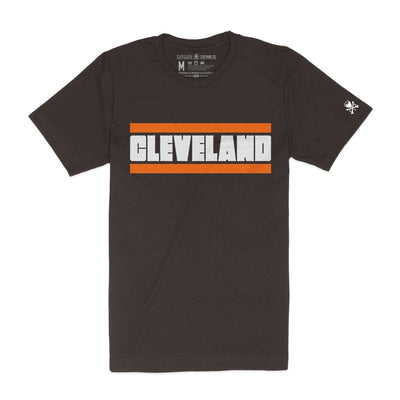 Cleveland Football Stripe - Unisex Crew T-Shirt