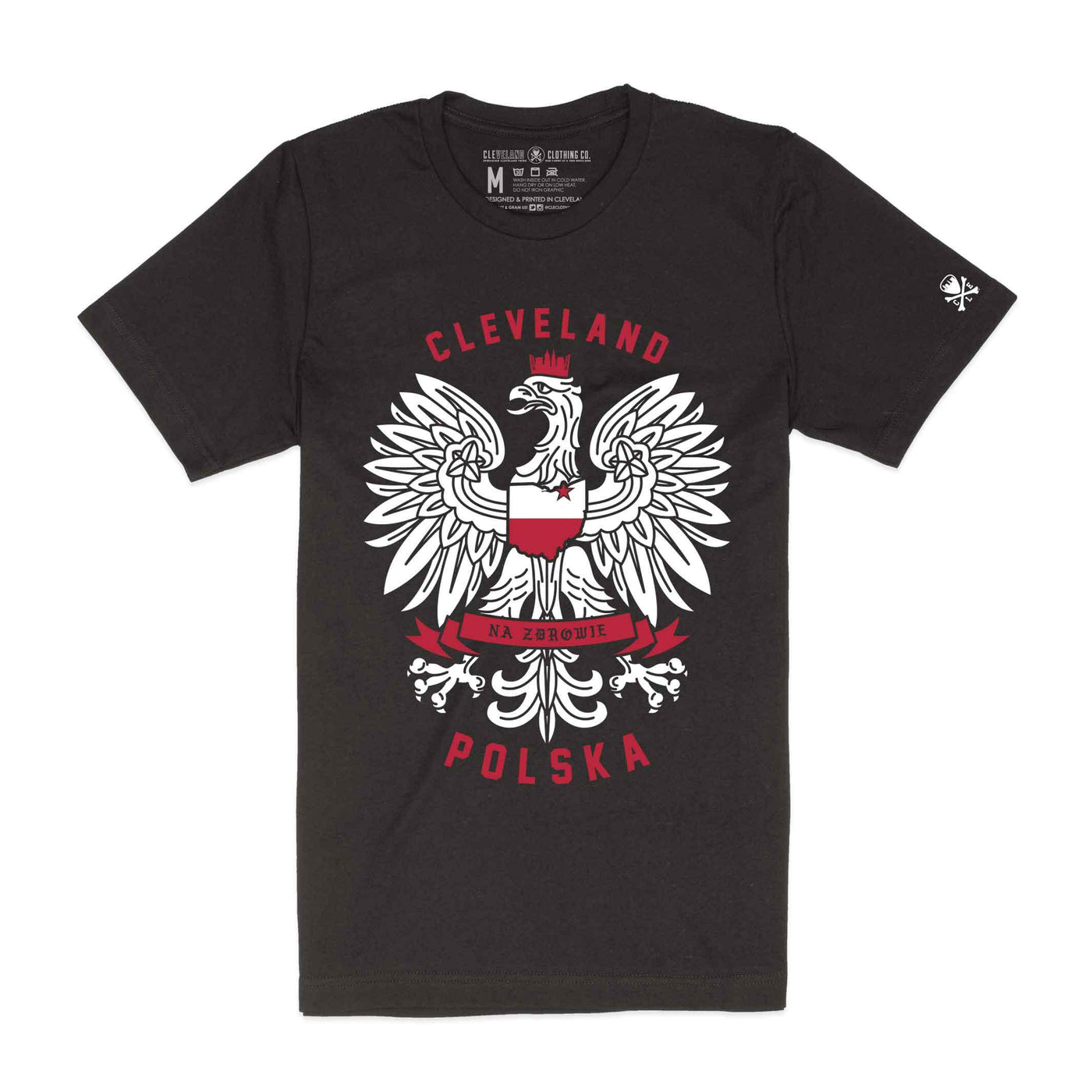Cleveland Polska - Mens/Unisex T-Shirt - Black Heather (ONLINE ONLY)
