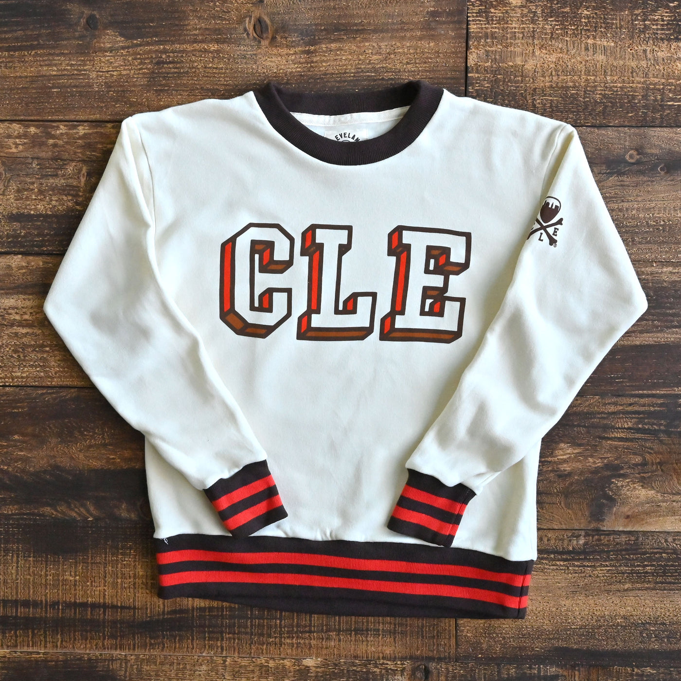 Limited Edition CLE x CAMP COLLECTION : CLE College Varsity Unisex Crewneck Sweatshirt