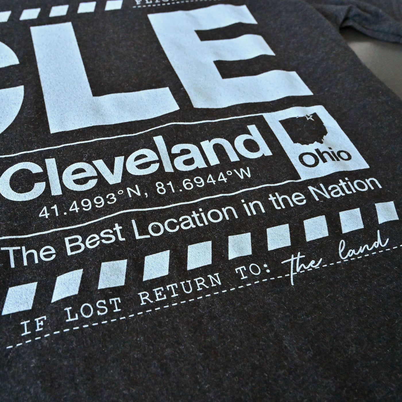 CLE Airport Code - Mens/Unisex Crew T-Shirt