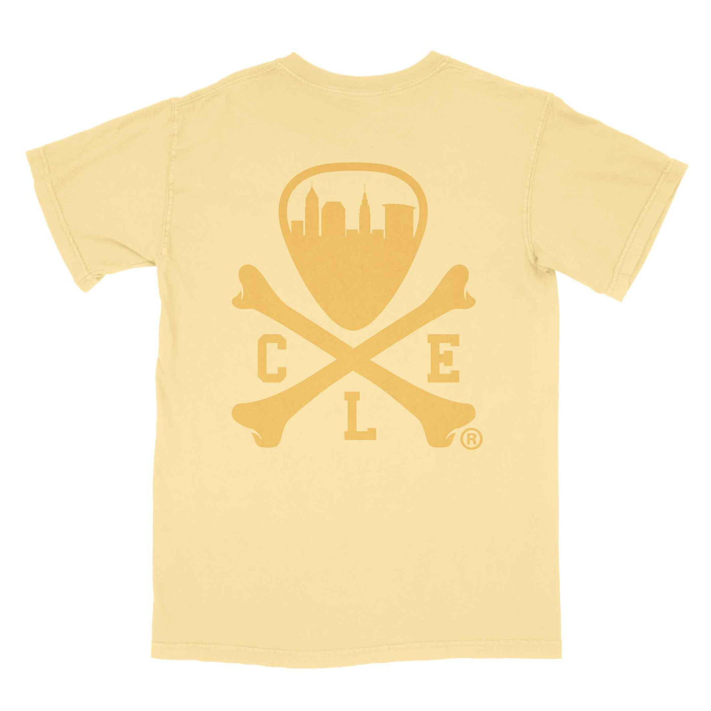 CLE Logo - Unisex Crew T-shirt - Butter Yellow