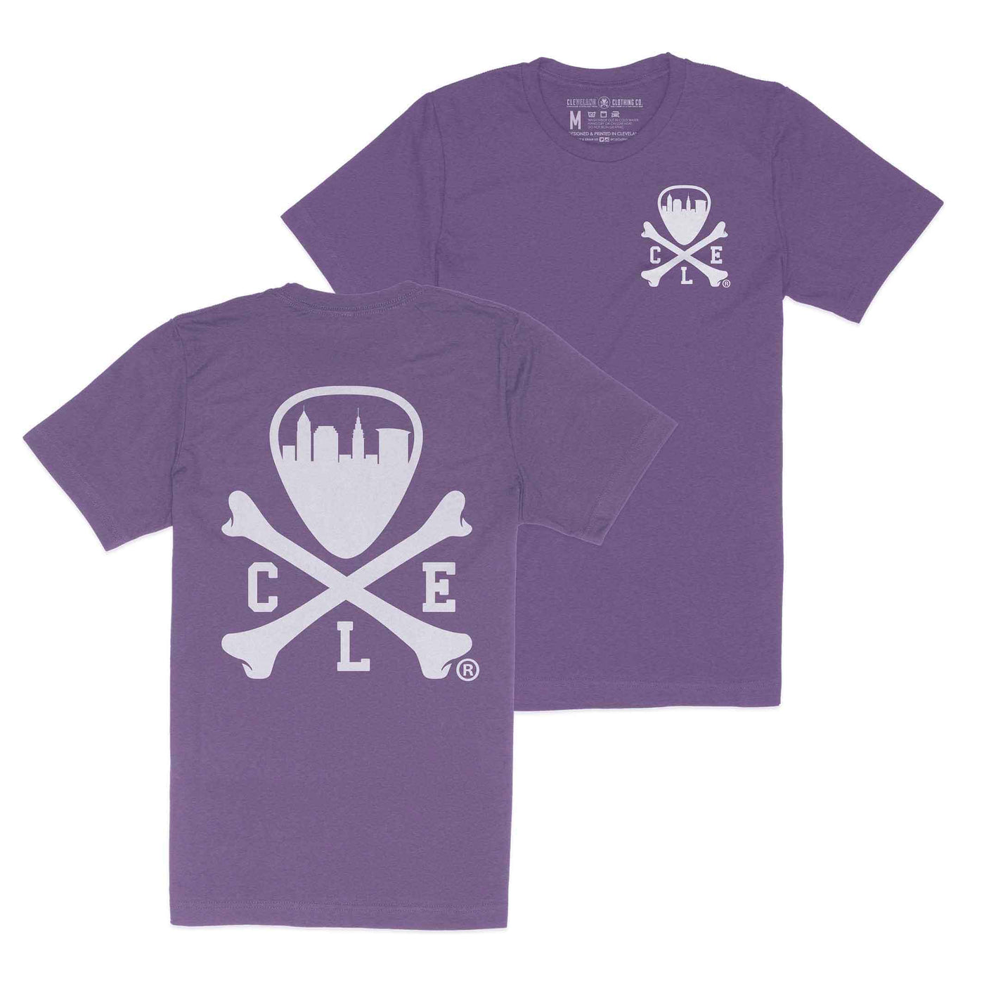 CLE Logo - Unisex Crew T-shirt - Heather Purple