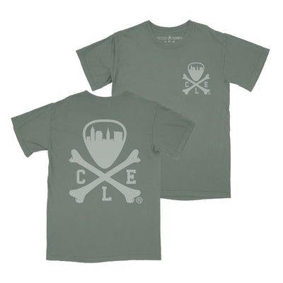 CLE Logo - Mens/Unisex Crew T-shirt - Moss
