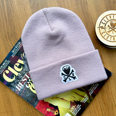 CLE Logo Knit Beanie - Rose