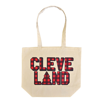 CLEVELAND - Buffalo Plaid Tote Bag