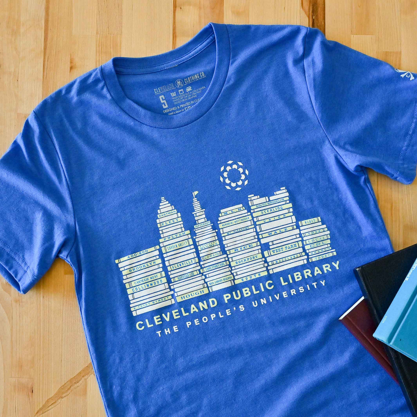 Cleveland Public Library Skyline - Mens/Unisex Crew T-Shirt