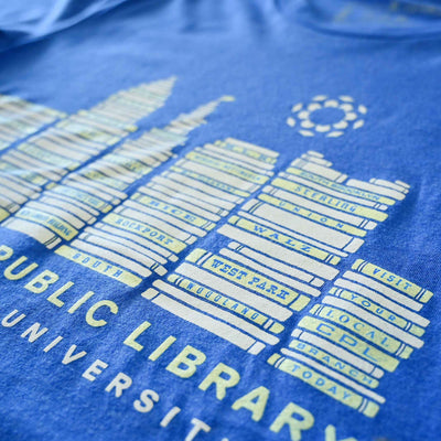 Cleveland Public Library Skyline - Mens/Unisex Crew T-Shirt