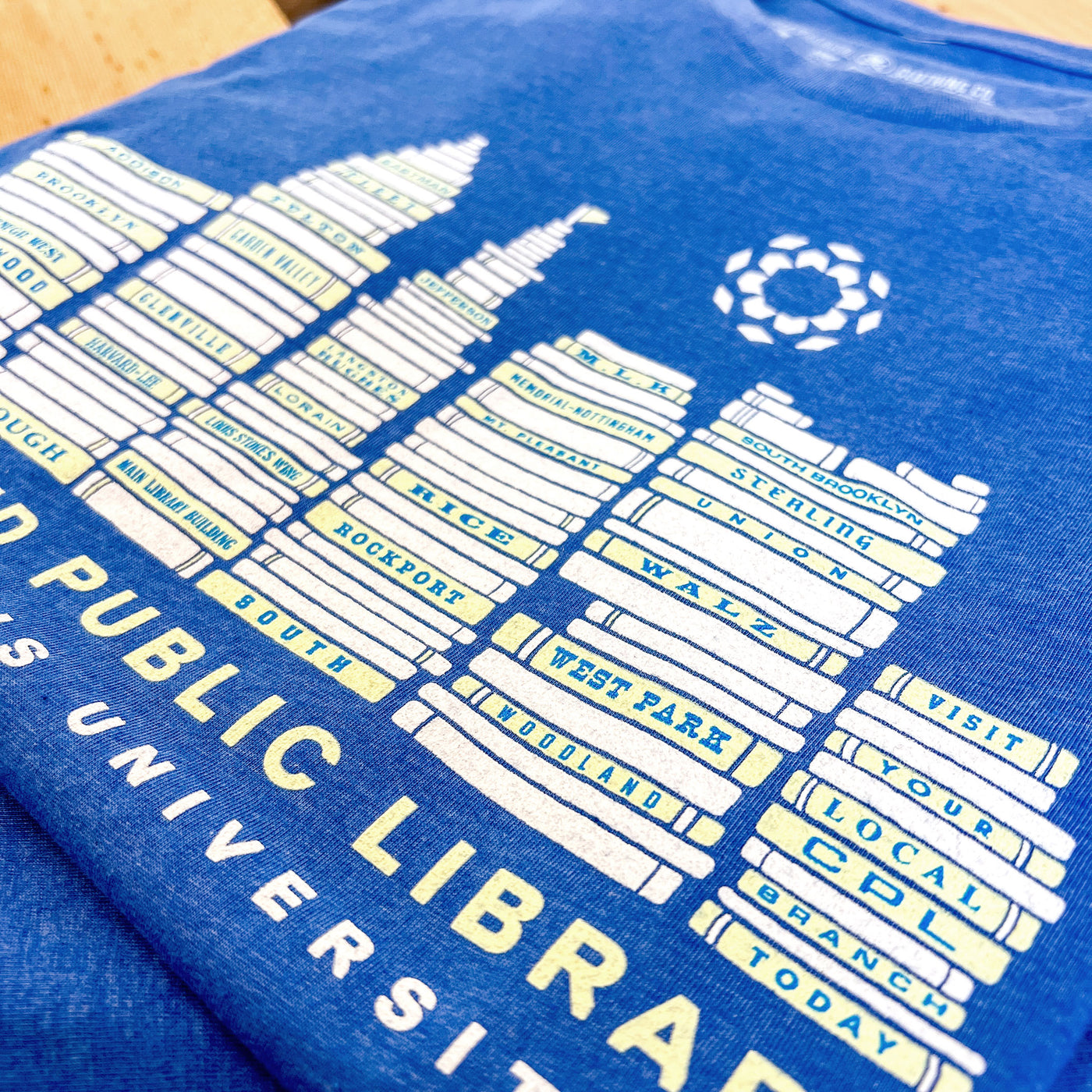 Cleveland Public Library Skyline - Womens Relaxed Fit Crew