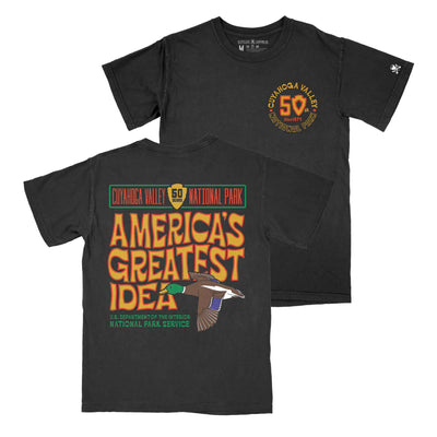 Cuyahoga Valley National Park - CVNP 50th Anniversary - America's Greatest Idea - Unisex/Mens Crew T-shirt