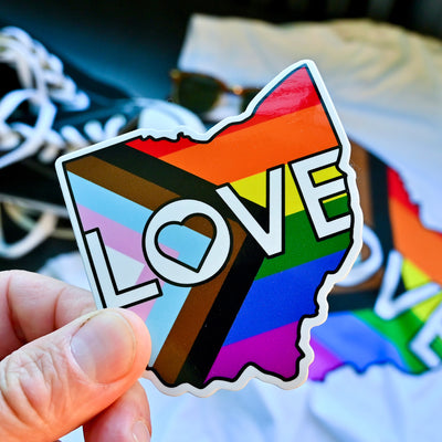 Ohio Love Pride Progress Sticker