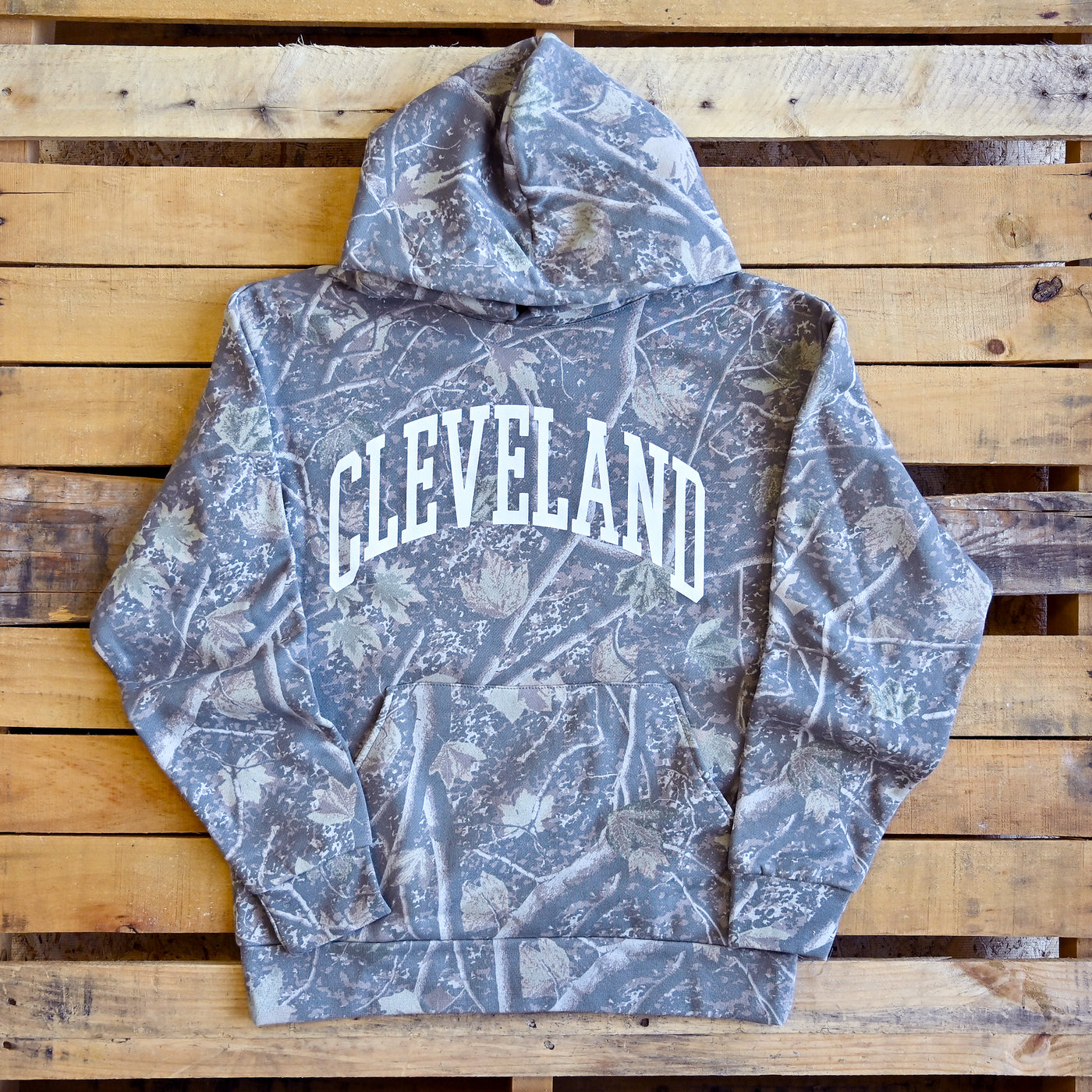 Cleveland Arch - Unisex Pullover Hoodie - Deadwood Camo