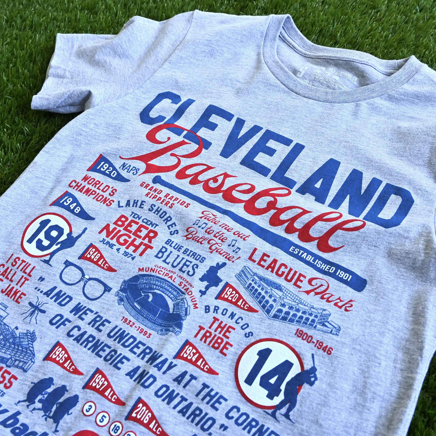 Cleveland Baseball Collage - Unisex T-Shirt