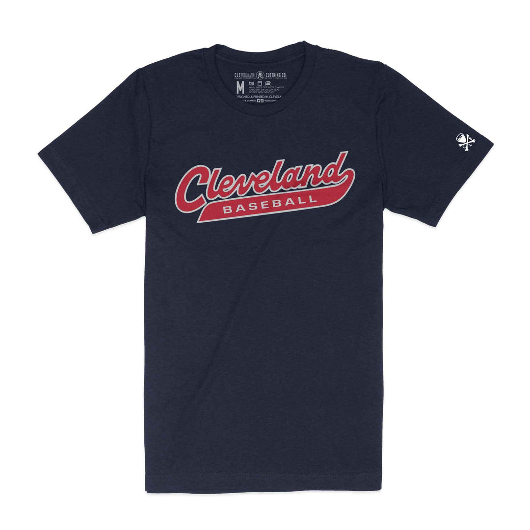 Cleveland Ballpark Script – Unisex Crew T-Shirt CLE Clothing