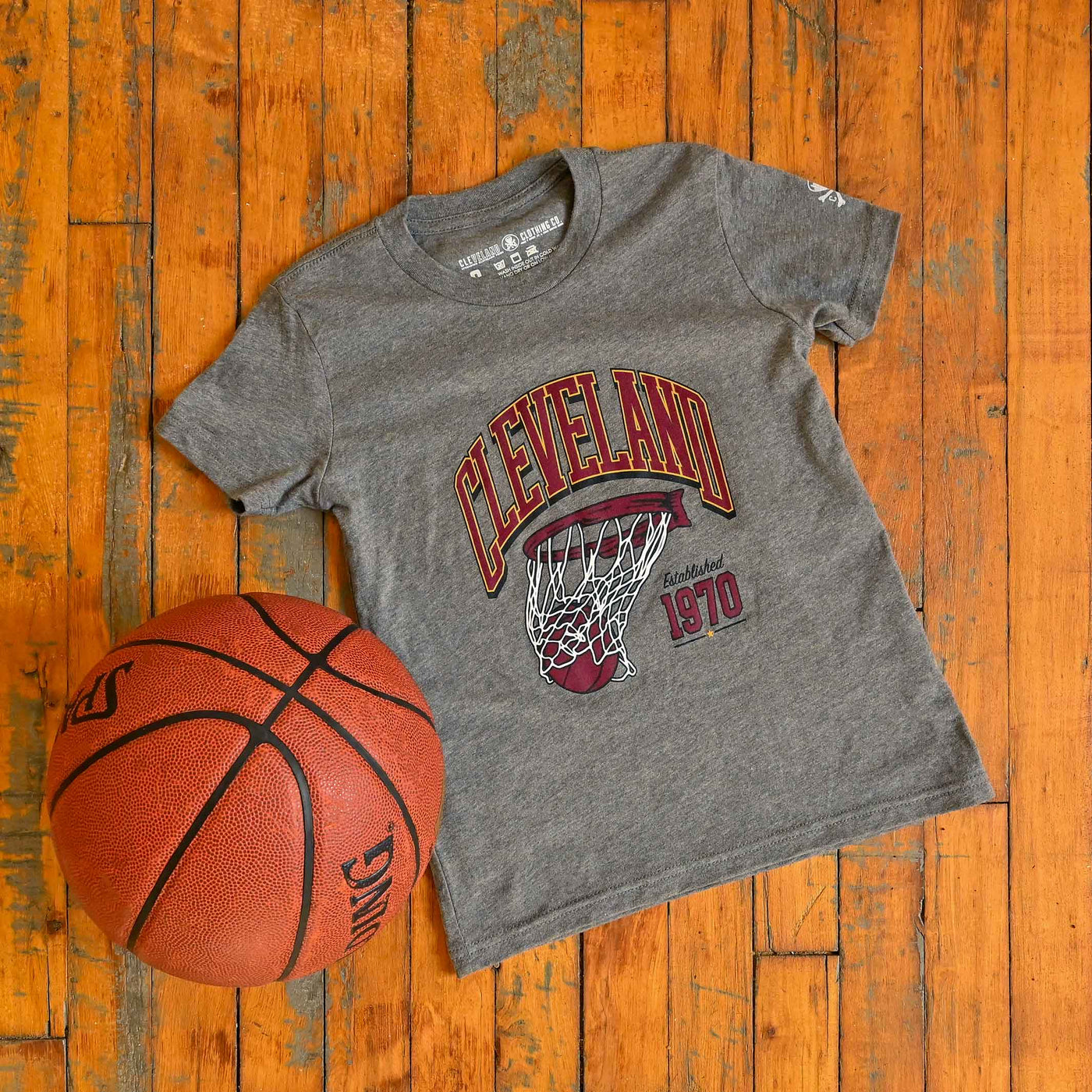 Cleveland Basketball Swish - Youth Crew T-Shirt