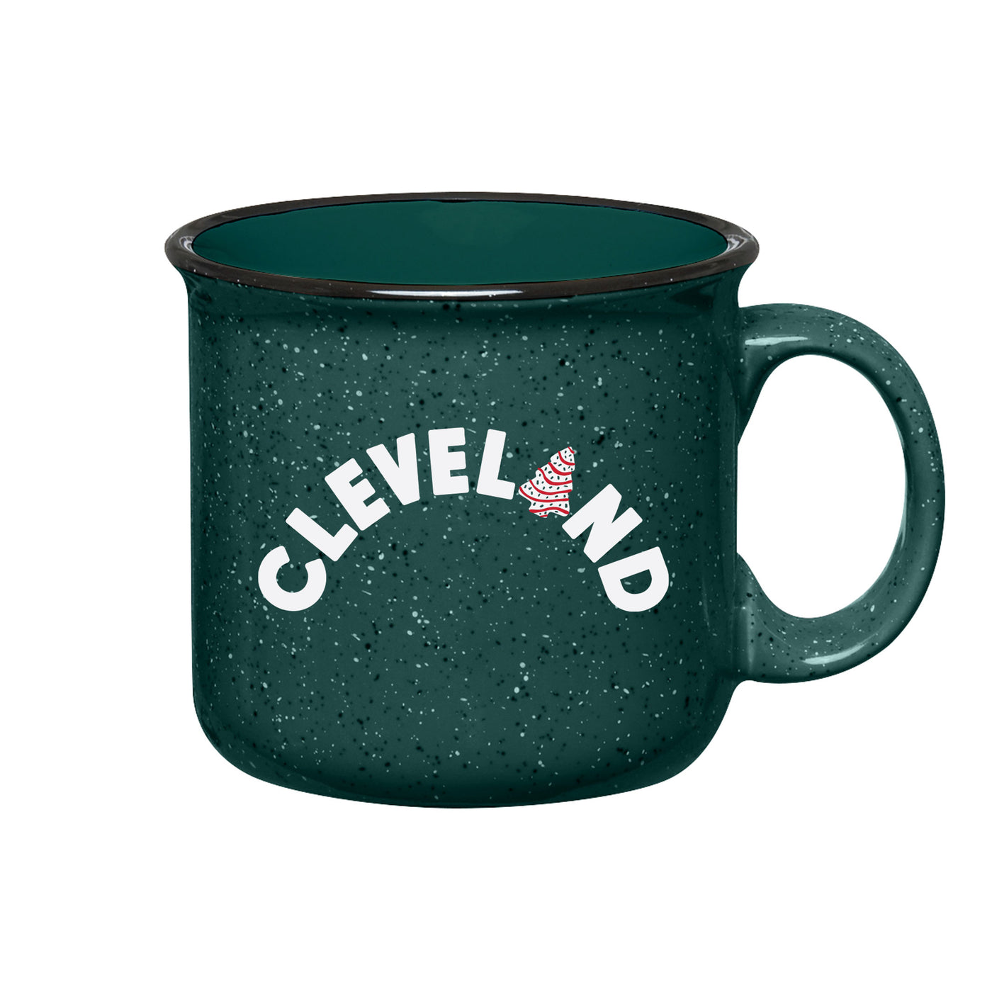 Cleveland Frosted Christmas Tree Arch Campfire Mug