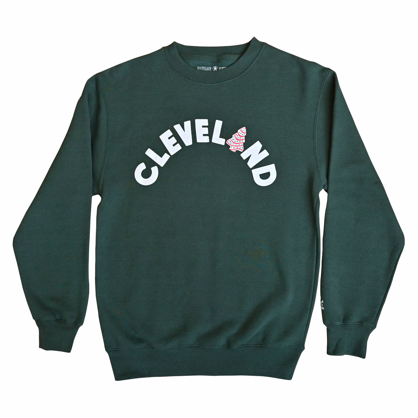 Cleveland Frosted Christmas Tree Arch - Unisex Crewneck Sweatshirt