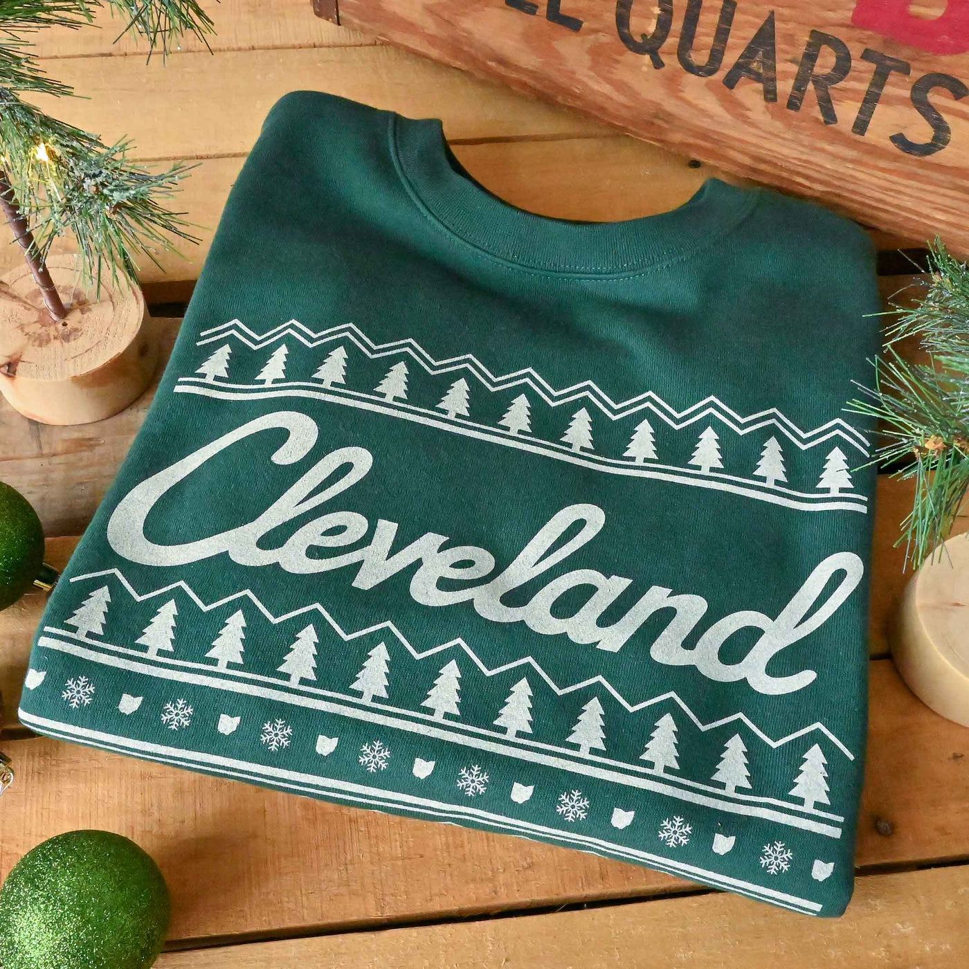 Cleveland Holiday Sweater - Unisex Crewneck Sweatshirt