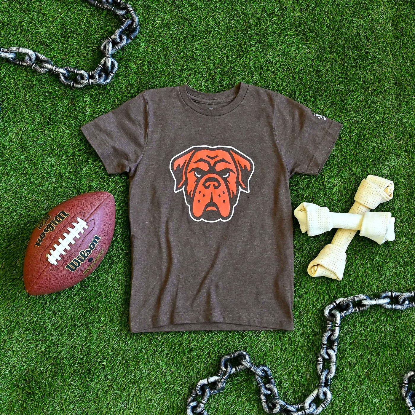 Cleveland Football Dawg - Youth Crew T-Shirt