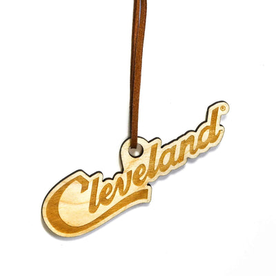 Cleveland Script Wood Ornament