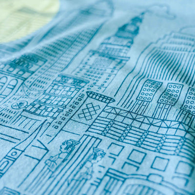 Cleveland Skyline Icons - Unisex/Mens Crew T-shirt