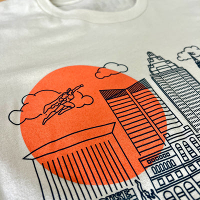 Cleveland Skyline Icons, Heather Oatmeal - Mens/Unisex Crew T-shirt
