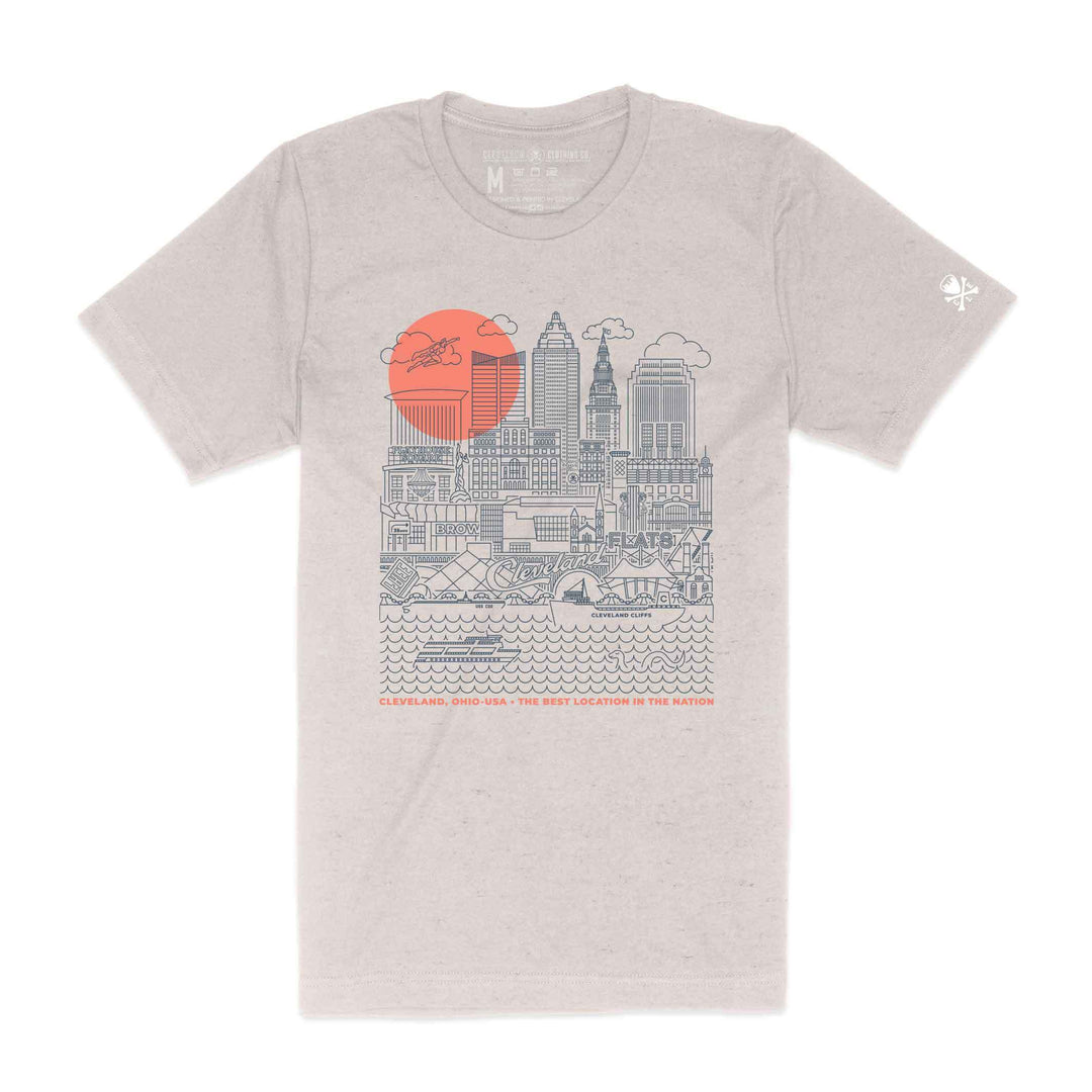 cleaveland カットソー mens-heather-navy-cleveland-