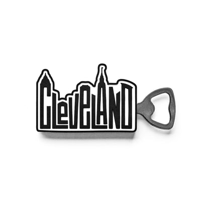 PVC Bottle Opener - Cleveland Skyline Letters