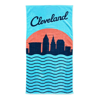 Cleveland Skyline Beach Towel
