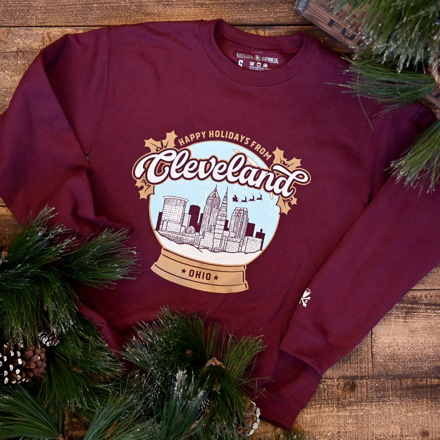 Cleveland Holidays Snowglobe - Unisex Crewneck Sweatshirt